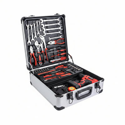 346Pcs Tool Sets, 18V Electric Power Drill Set for Men, Household Home DIY Hand Tool Kits,18+1 Clutch Cordless Power Drill Set for Thanksgiving, Christmas,Father'S Day (Silver)