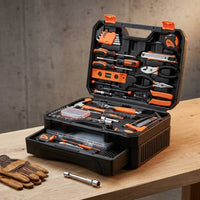 328 Pieces Home Tool Kit & Storage Case - General Household Hand Tool Set with Detachable Drawer for Easy Organization, Perfect for DIY Repairs, Home Maintenance — Studio Shot