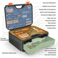 328 Pieces Home Tool Kit & Storage Case - General Household Hand Tool Set with Detachable Drawer for Easy Organization, Perfect for DIY Repairs, Home Maintenance — How It Works