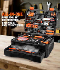 328 Pieces Home Tool Kit & Storage Case - General Household Hand Tool Set with Detachable Drawer for Easy Organization, Perfect for DIY Repairs, Home Maintenance
